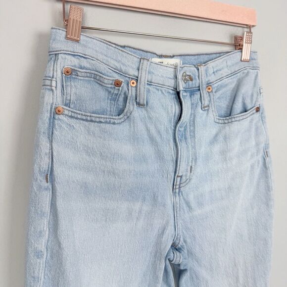MADEWELL | The High-Rise Slim Crop Boyjean in Light Blue Denim Women’s Size 25/0 - Picture 2 of 9